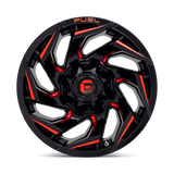 FUEL l REACTION Model D755 GLOSS BLACK MILLED W/ RED TINT
