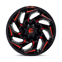 FUEL l REACTION Model D755 GLOSS BLACK MILLED W/ RED TINT