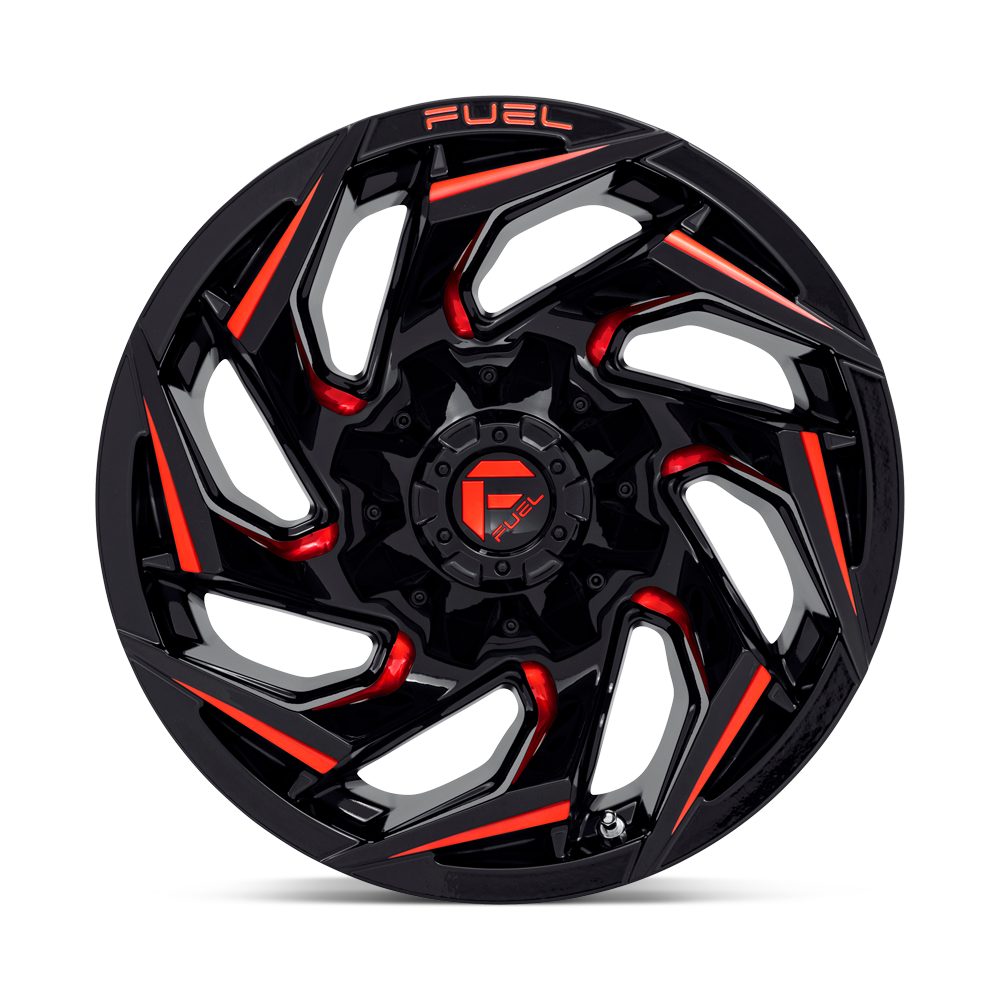 FUEL l REACTION Model D755 GLOSS BLACK MILLED W/ RED TINT