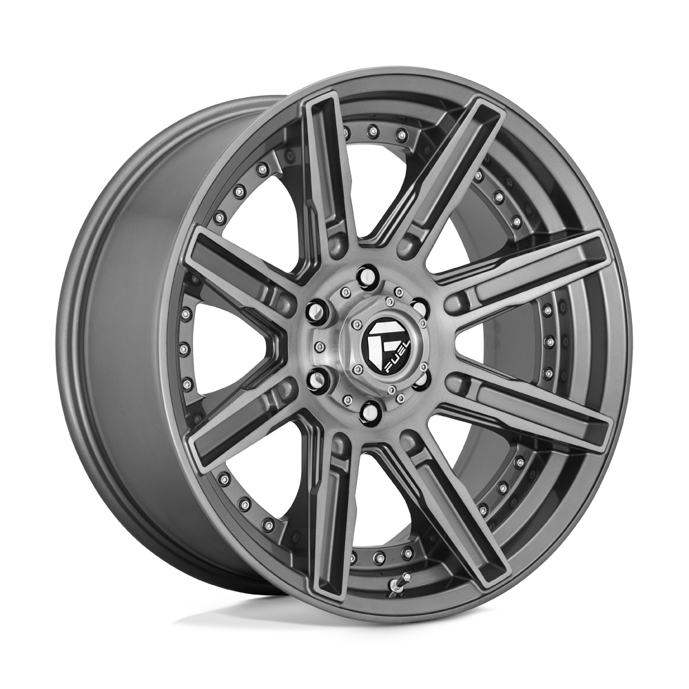 FUEL l ROGUE Model D710 PLATINUM BRUSHED GUN METAL TINTED CLEAR