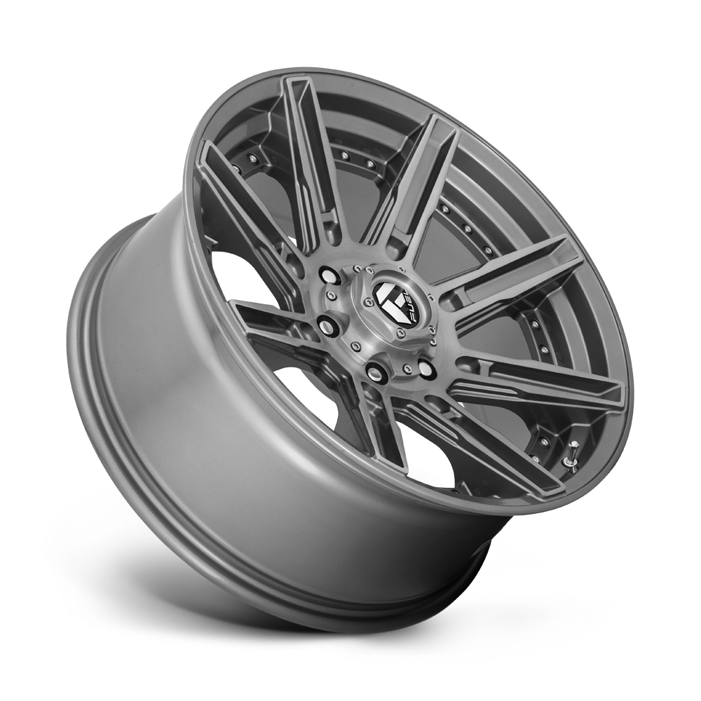 FUEL l ROGUE Model D710 PLATINUM BRUSHED GUN METAL TINTED CLEAR