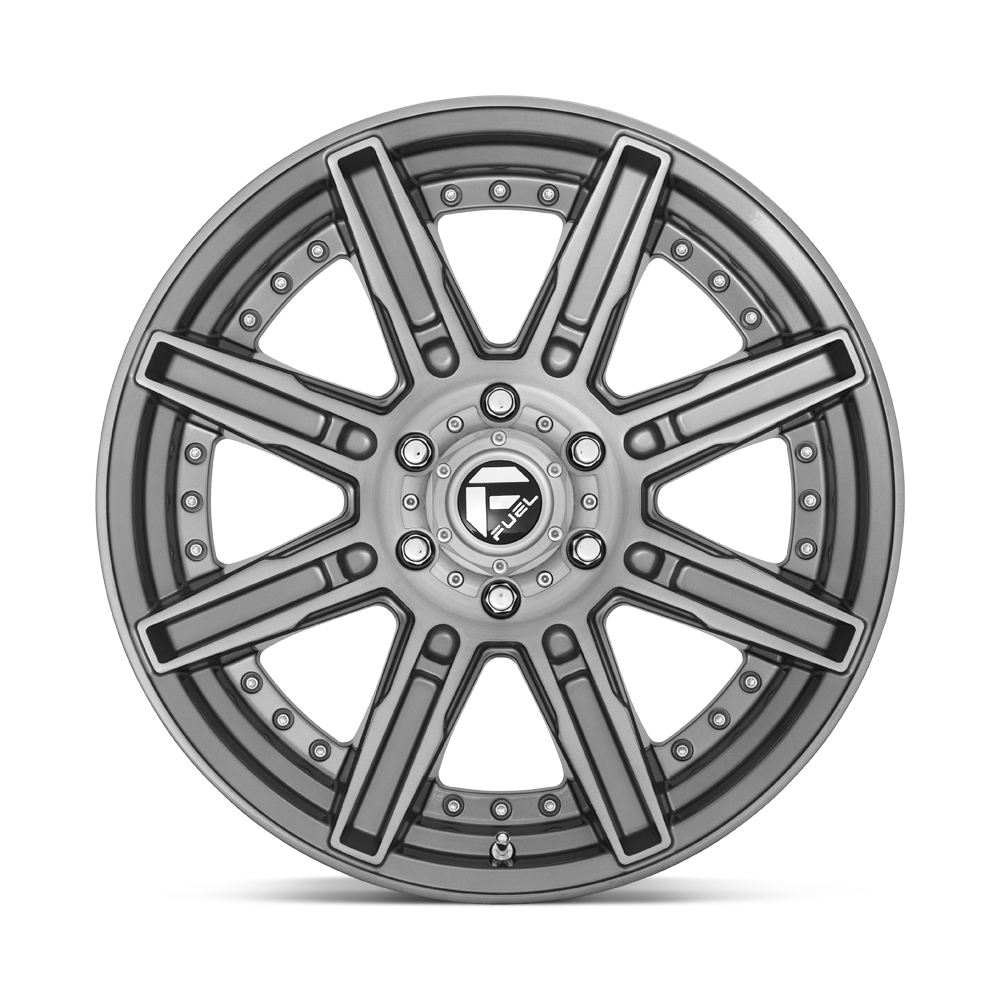 FUEL l ROGUE Model D710 PLATINUM BRUSHED GUN METAL TINTED CLEAR