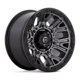 FUEL l TRACTION Model D825 MATTE GUNMETAL W/ BLACK RING