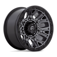 FUEL l TRACTION Model D825 MATTE GUNMETAL W/ BLACK RING