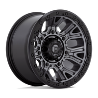 FUEL l TRACTION Model D825 MATTE GUNMETAL W/ BLACK RING