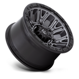 FUEL l TRACTION Model D825 MATTE GUNMETAL W/ BLACK RING