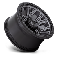 FUEL l TRACTION Model D825 MATTE GUNMETAL W/ BLACK RING