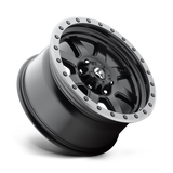 FUEL l TROPHY Model D551 MATTE BLACK GUN METAL RING