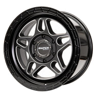 Sniper Wheels l Millrad Matt Gun Metallic / Gloss Black lip