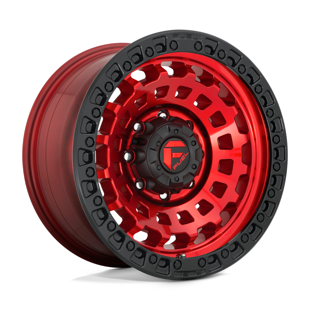 FUEL l ZEPHYR Model D632 CANDY RED BLACK BEAD RING